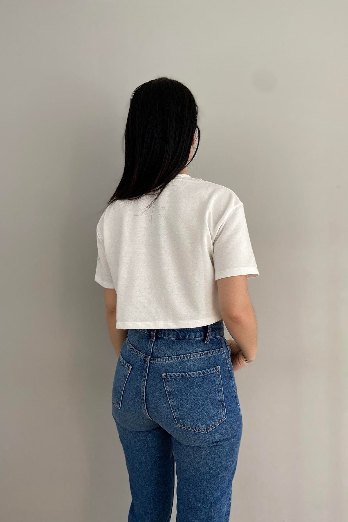 TAŞ DETAYLI TSHIRT