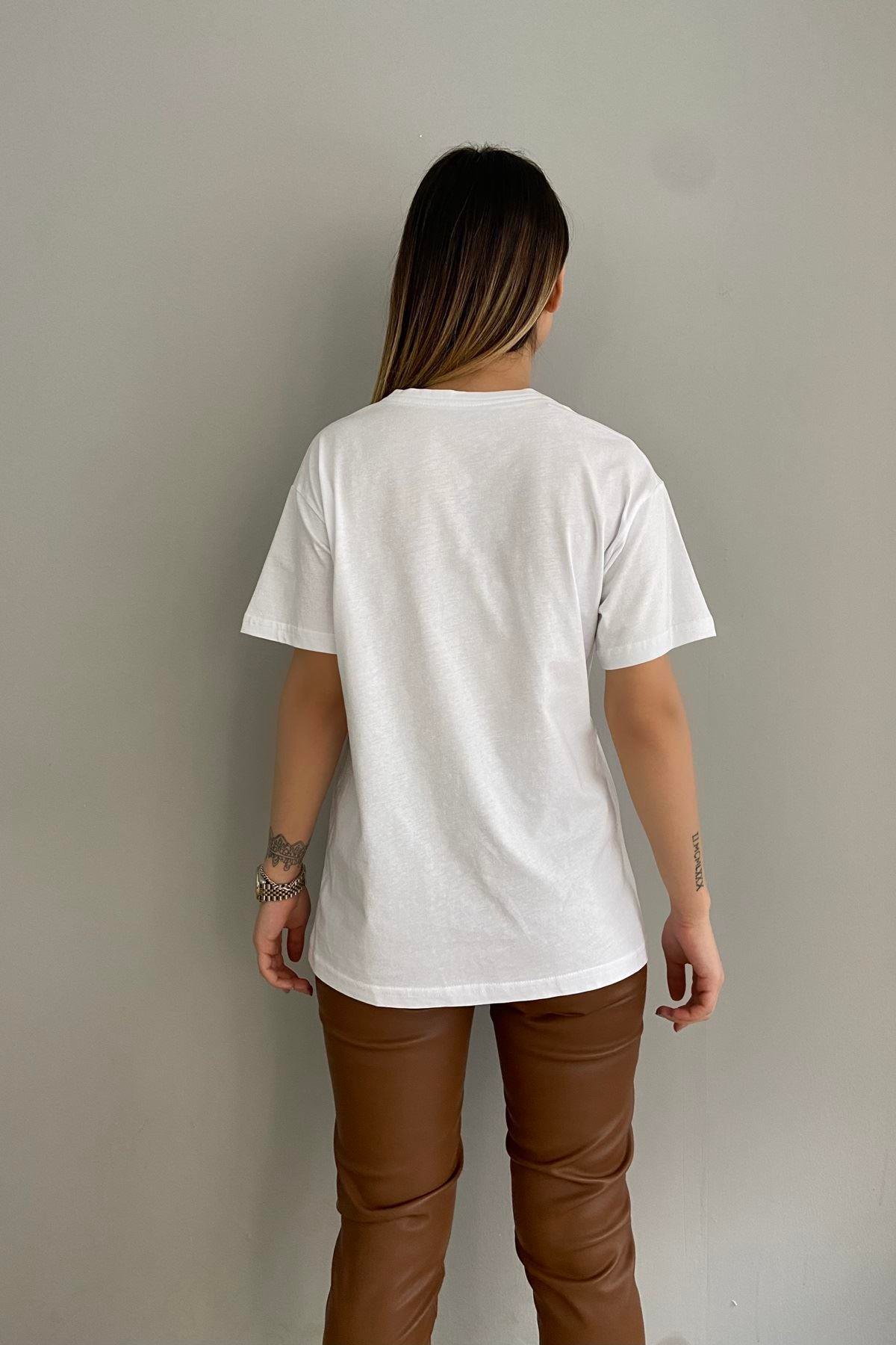 TAŞ DETAYLI TSHIRT