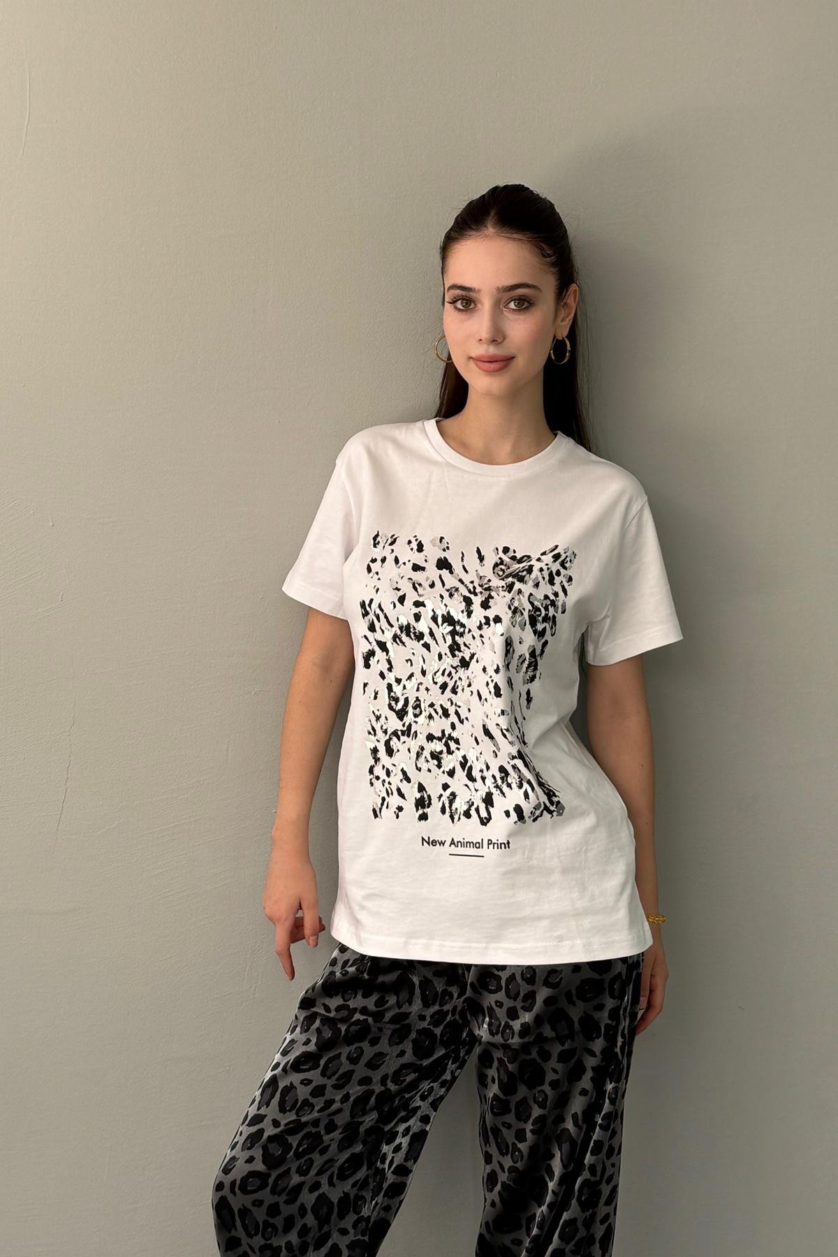 VARAK BASKI DETAYLI TSHIRT