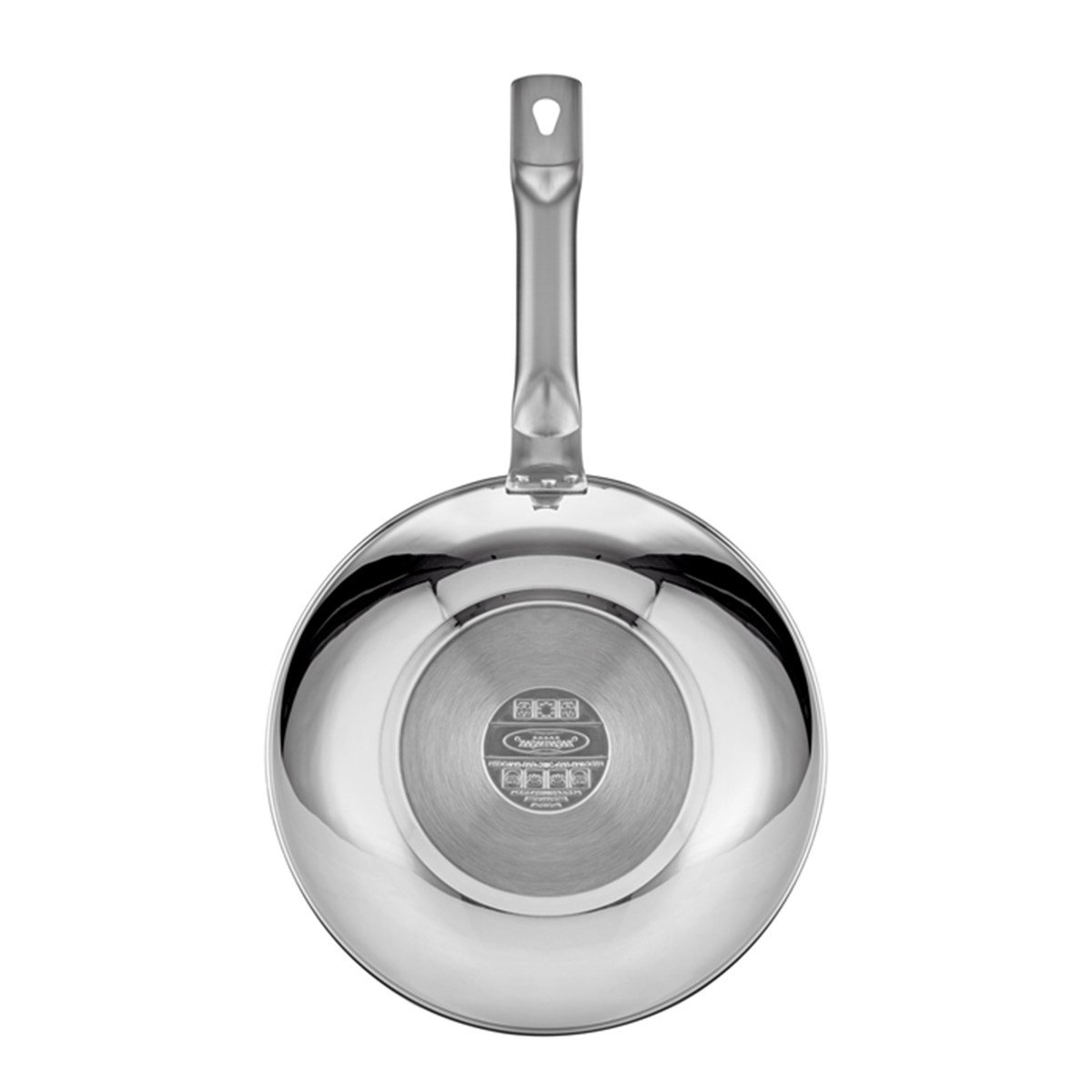 Çelik Wok Tava - Paslanmaz Sap - A 107WK - TABANLI ÇELİK