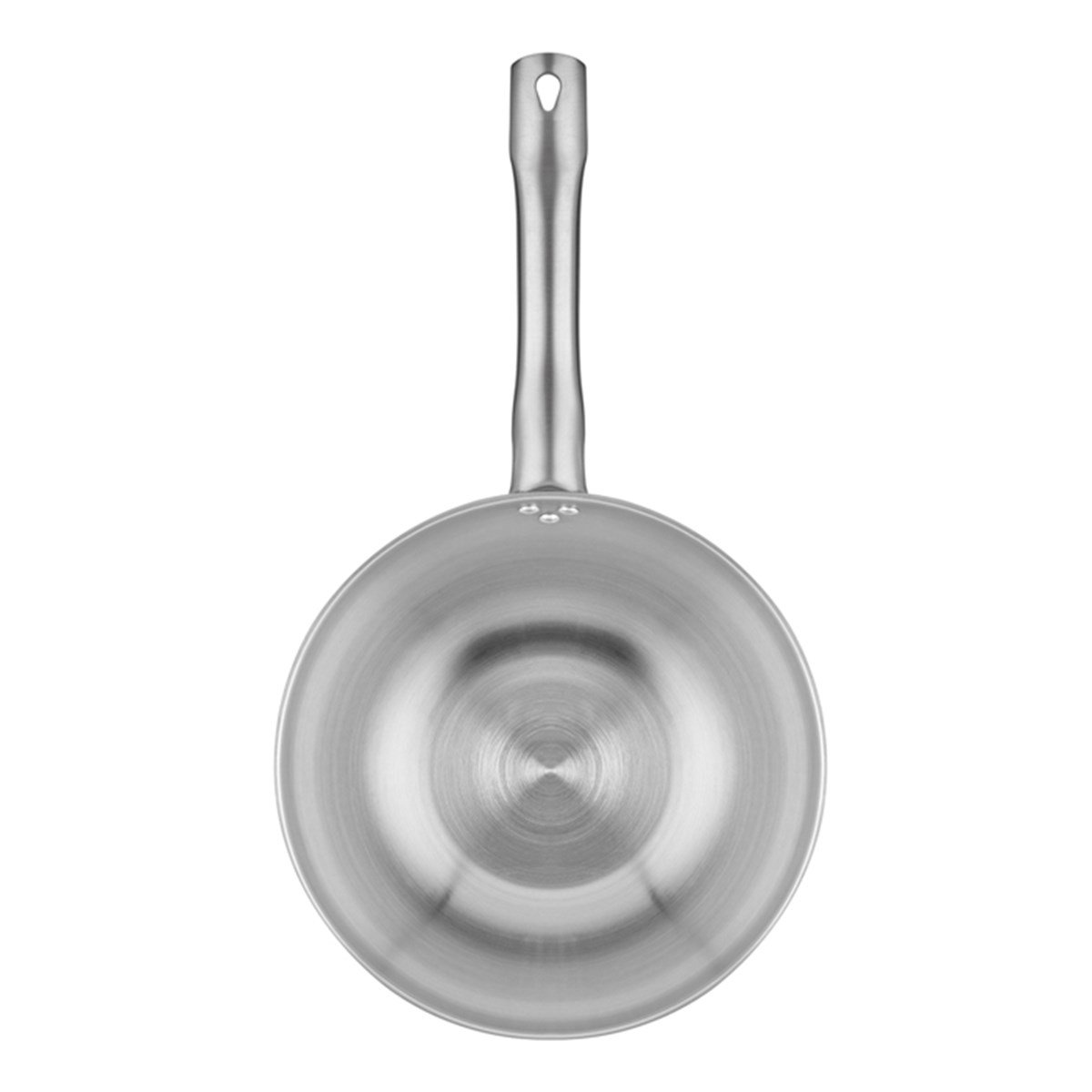 Çelik Wok Tava - Paslanmaz Sap - A 107WK - TABANLI ÇELİK