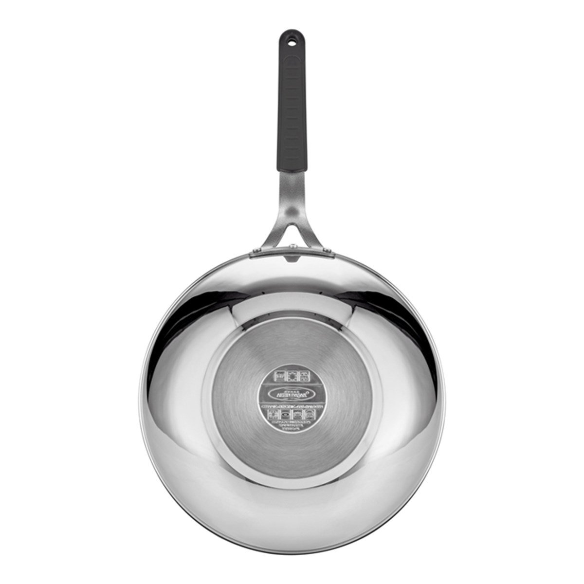 Çelik Wok Tava - Silikonlu Sap - A 107WK S - TABANLI ÇELİK