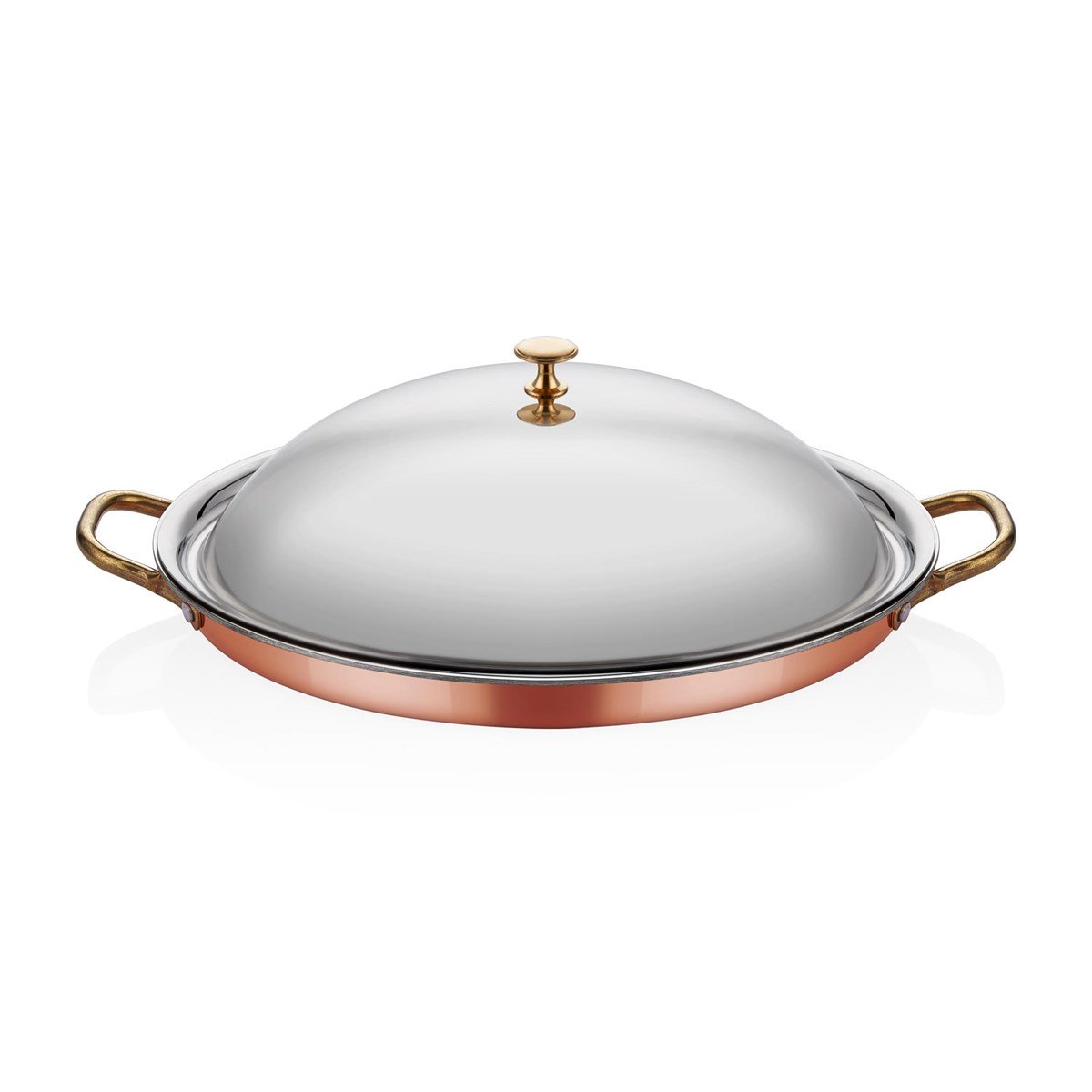 Multi Metal Bakır Oval Sığ Omlet Tava + Kapak - A 101OS K - MM BAKIR SUNUM TAVA