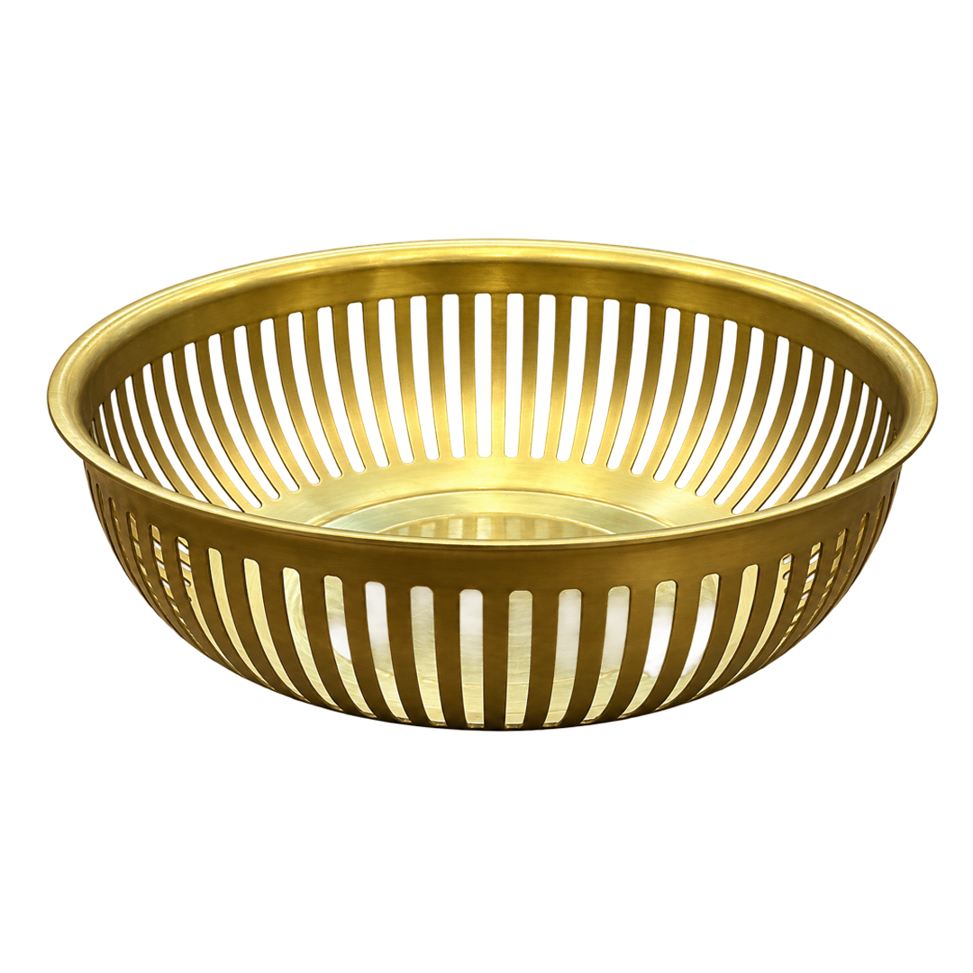 Paslanmaz Star Ekmek ve Meyve Sepeti - Gold - A 030G 01 - Paslanmaz Ekmek ve Meyve Sepetleri