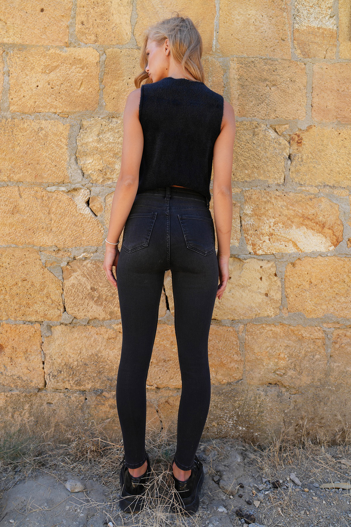 5 CEPLİ FULL LİKRALI SKİNY JEAN PANTOLON - SİYAH
