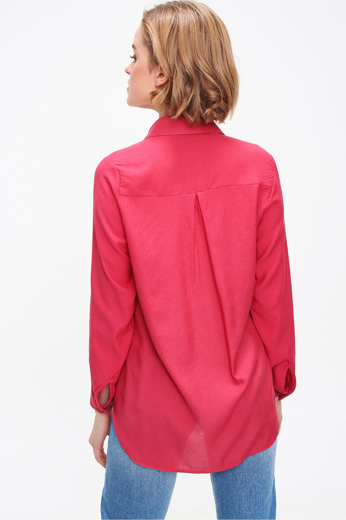 Basic Dokuma Gömlek - Gül Kurusu