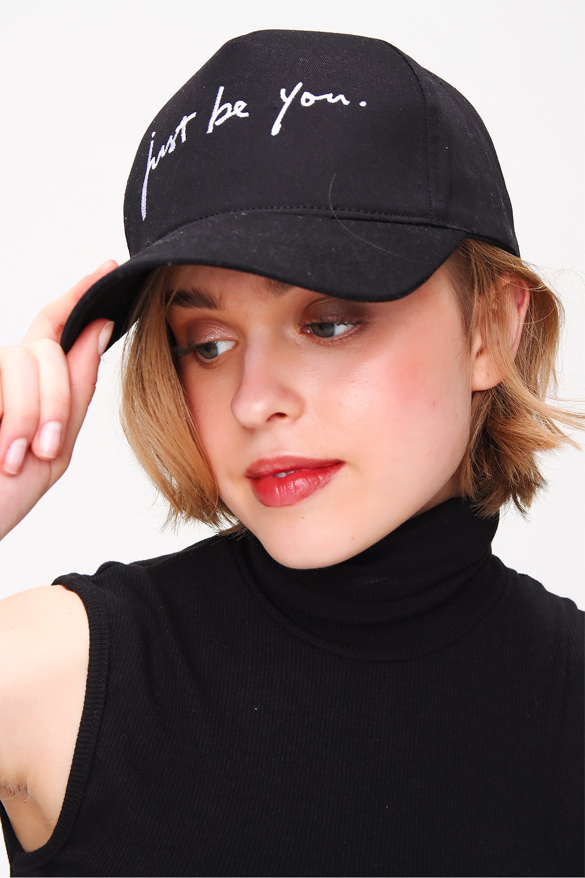 Baskılı Unisex Şapka - Siyah