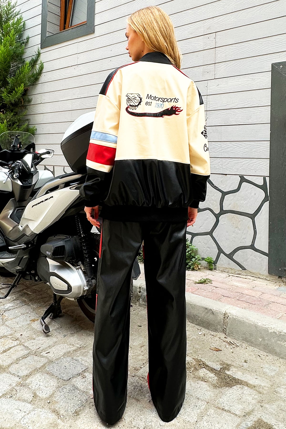 Çift Cepli Çıtçıt Kapamalı Oversize Tasarım Ceket - Bej
