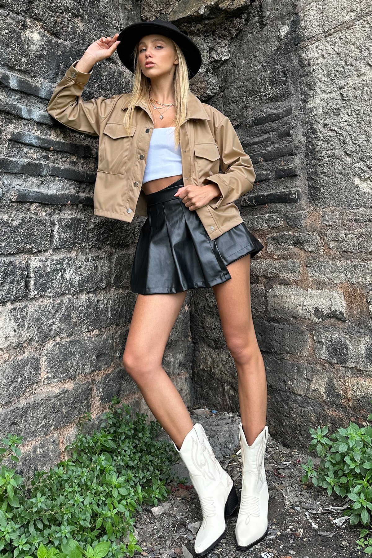 Çift Cepli Mevsimlik Ceket - Bej