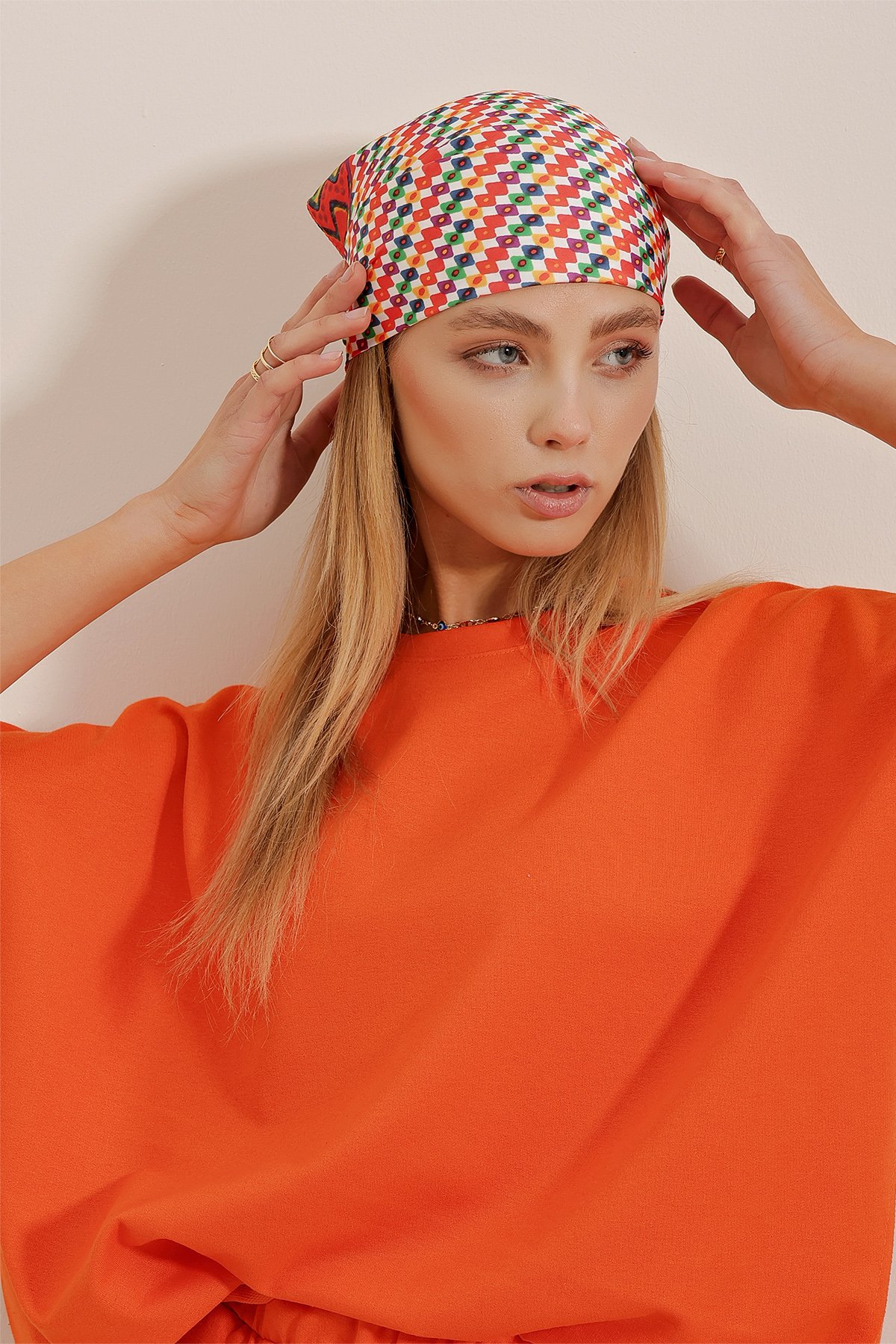 Desenli Bandana - Turuncu