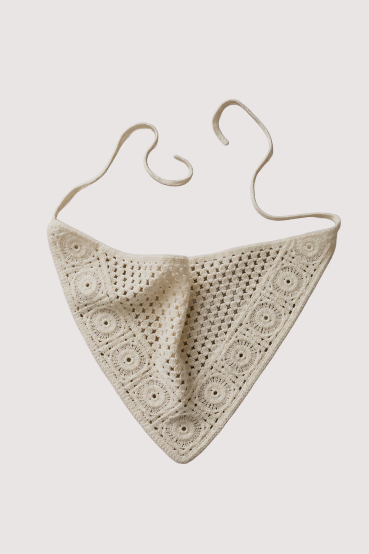 Kadın BEJ Çiçek Motifli Bandana ALC-X15560