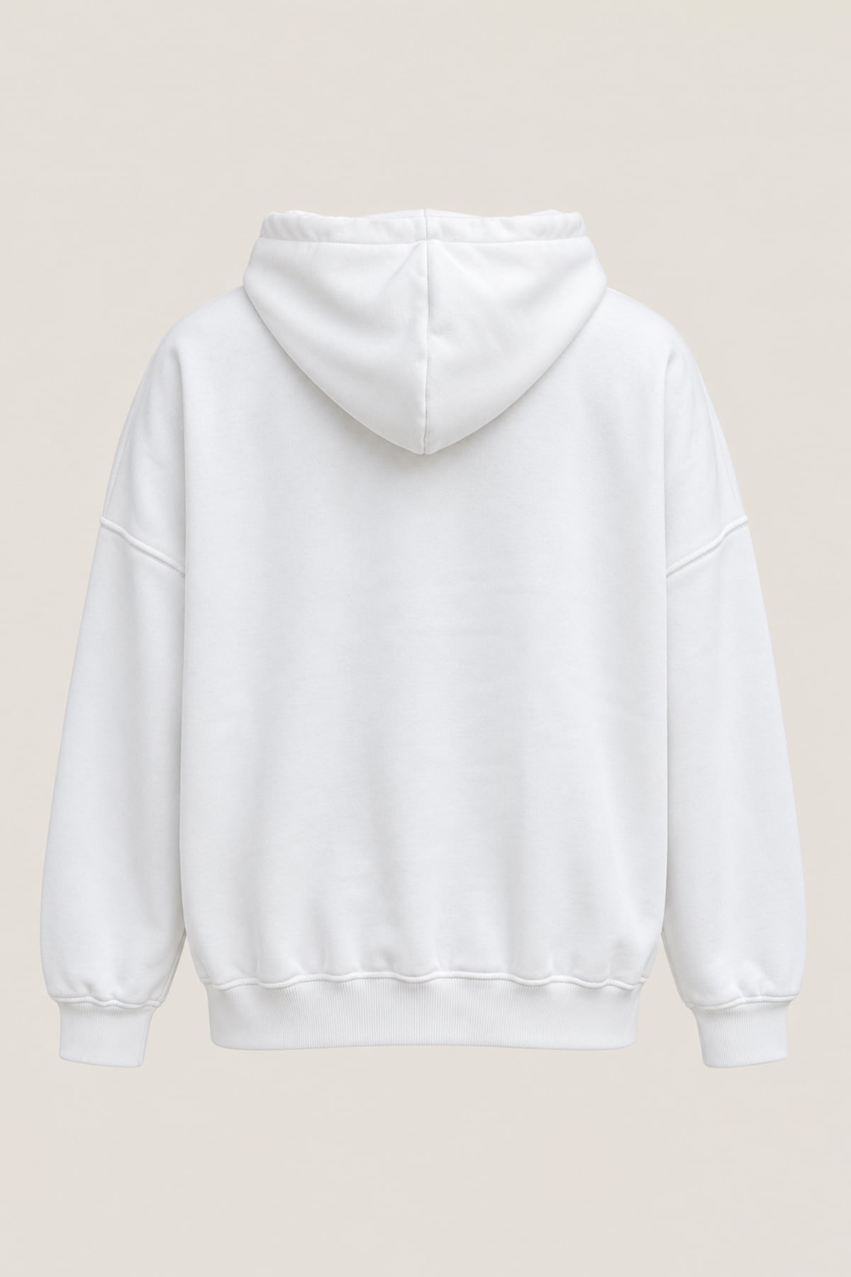 Kadın Beyaz Üç İplik Şardonlu Oversize Sweatshirt Alc-X15945