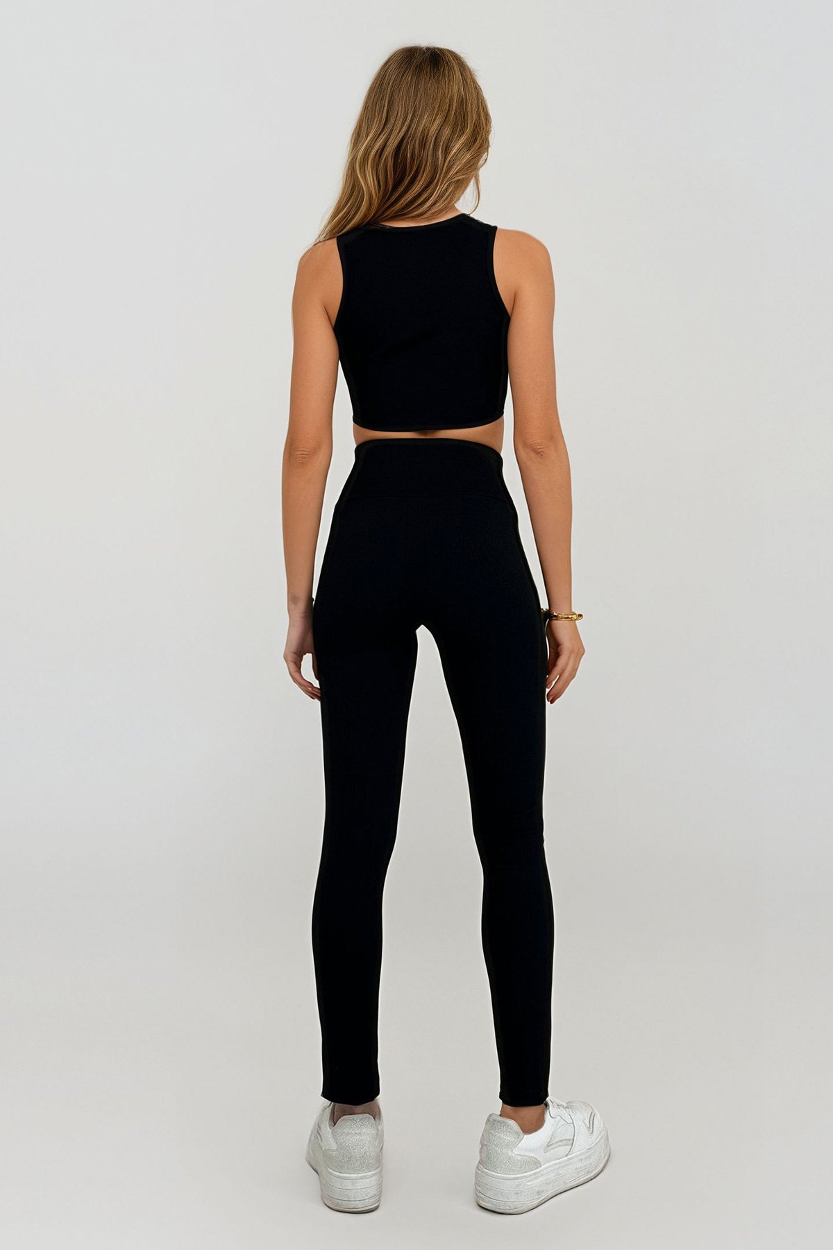 Kadın SİYAH Yüksek Bel Toparlayıcı Sıkılaştırıcı Tayt PRM0671