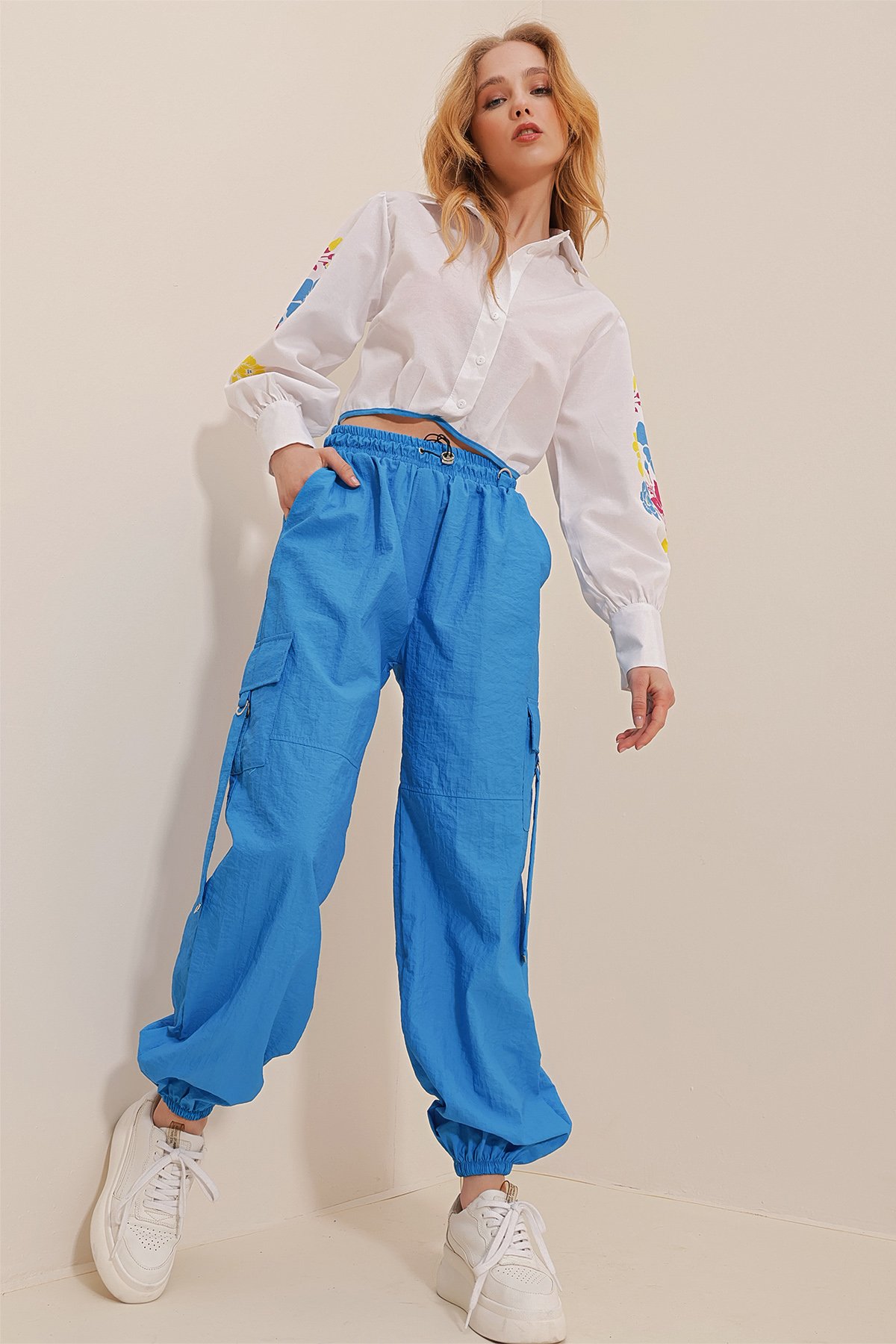 Kargo Cepli Beli Lastikli Jogging Pantolon - SAKS