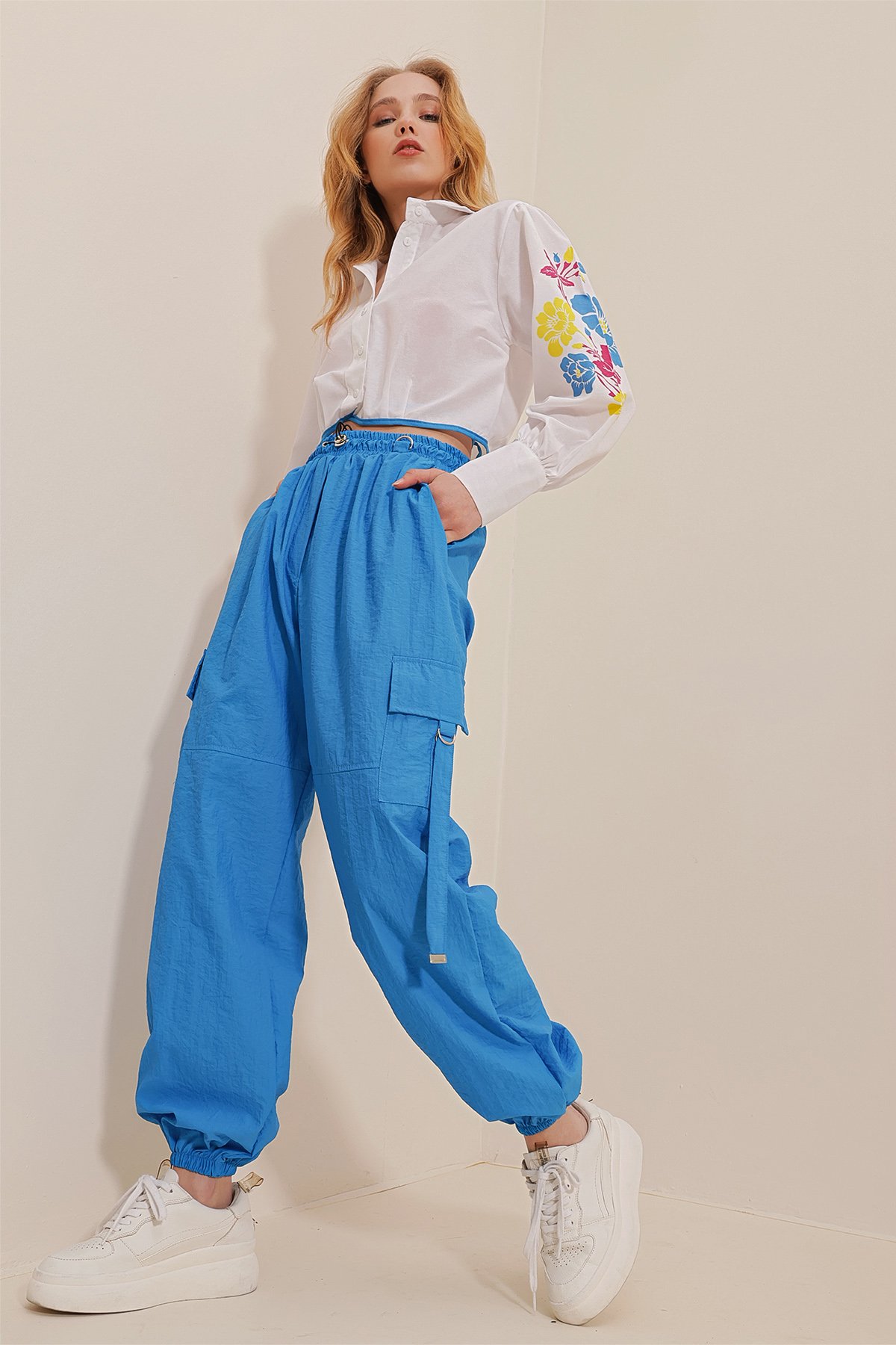 Kargo Cepli Beli Lastikli Jogging Pantolon - SAKS
