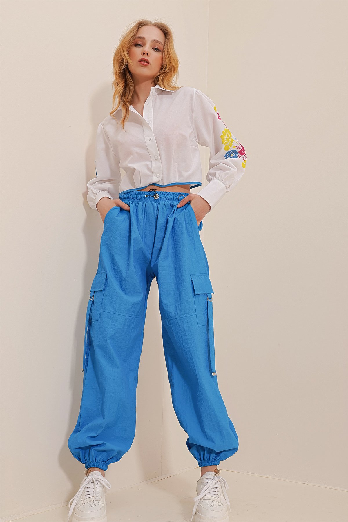 Kargo Cepli Beli Lastikli Jogging Pantolon - SAKS