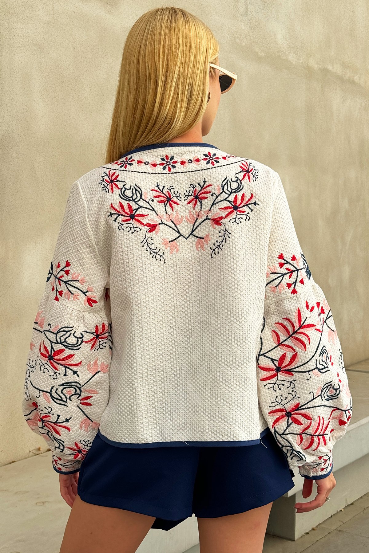 Nakışlı Ceket - Beyaz