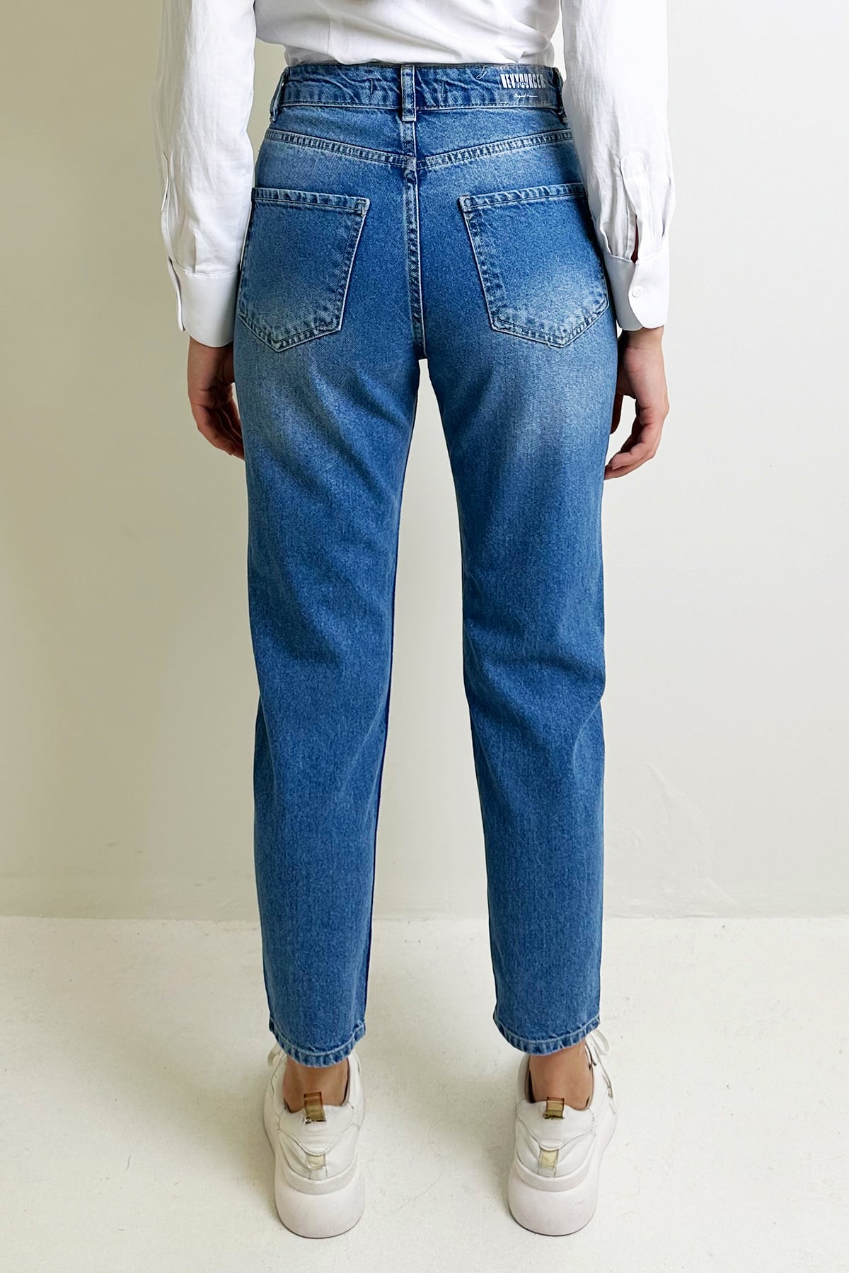 NORMAL BEL YIPRATMALI DAR PAÇA JEAN PANTOLON - Mavi
