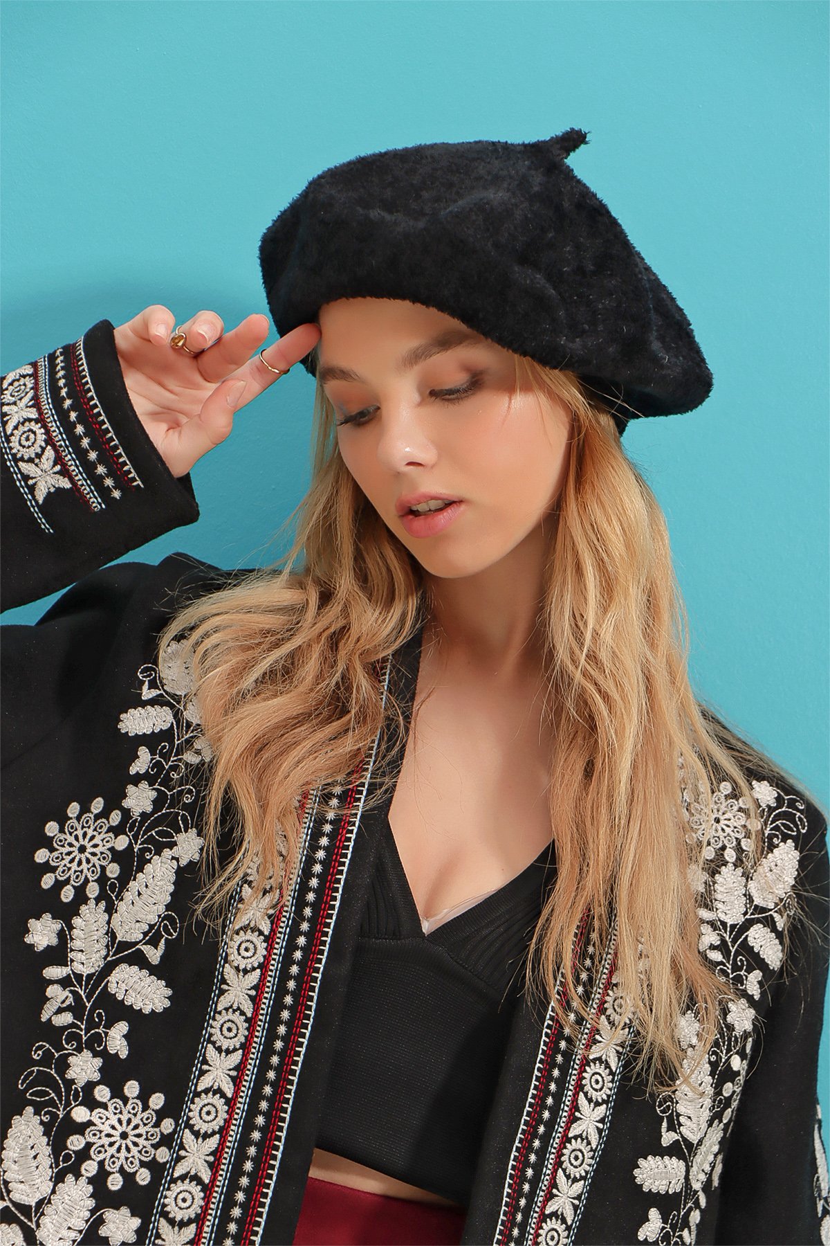 Ressam Şapka - Siyah