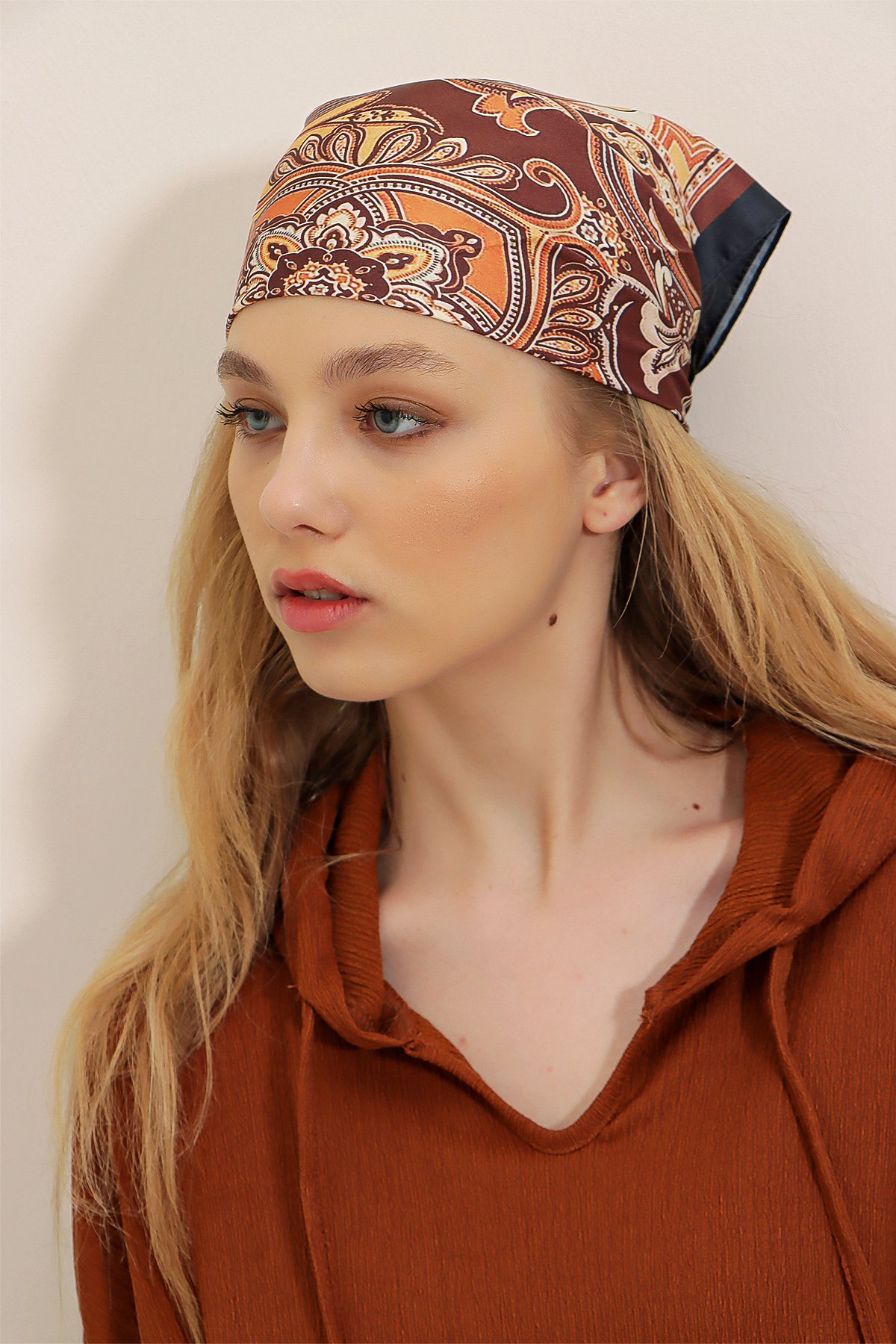 Saç Aksesuarı Bandana - Kahverengi