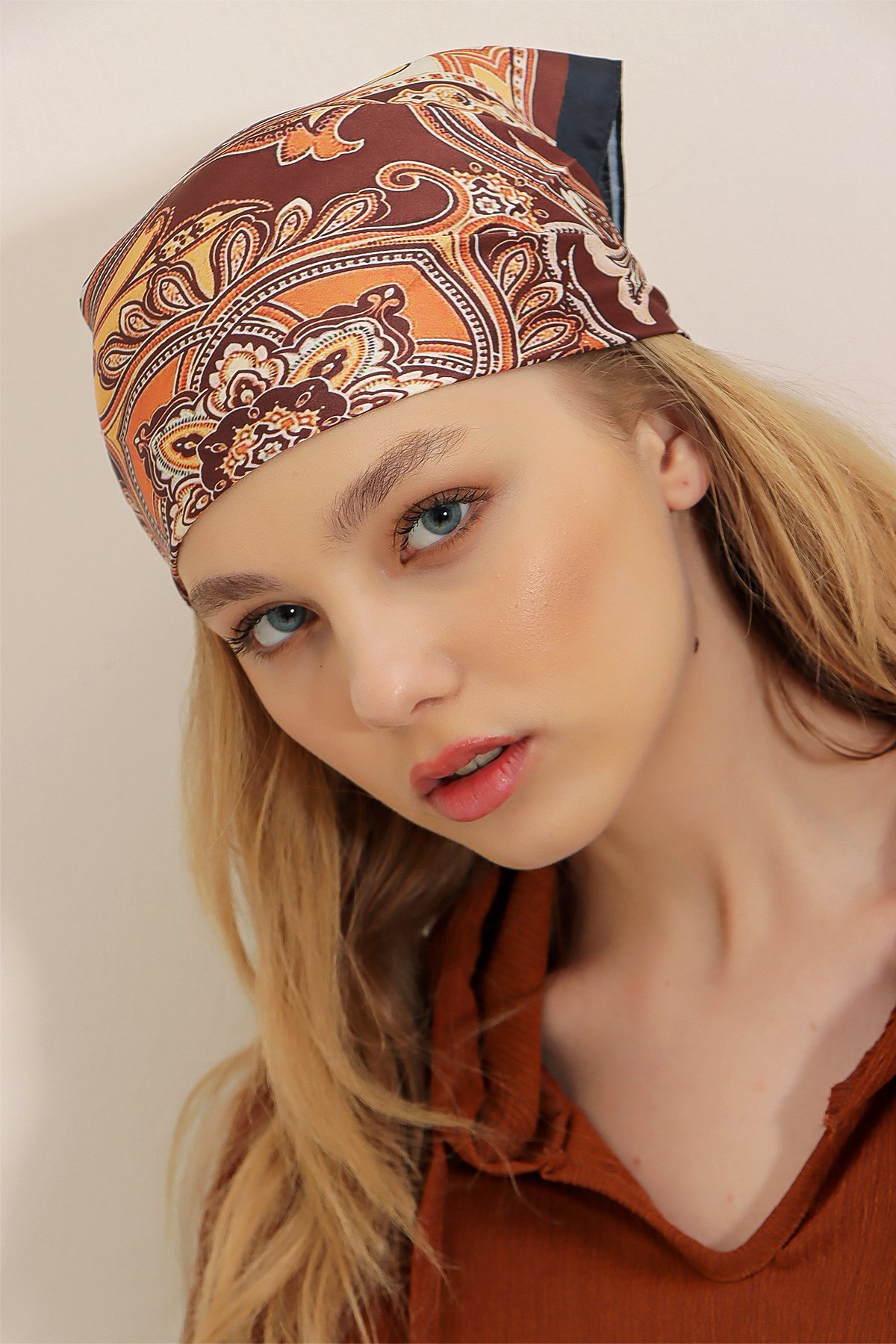 Saç Aksesuarı Bandana - Kahverengi