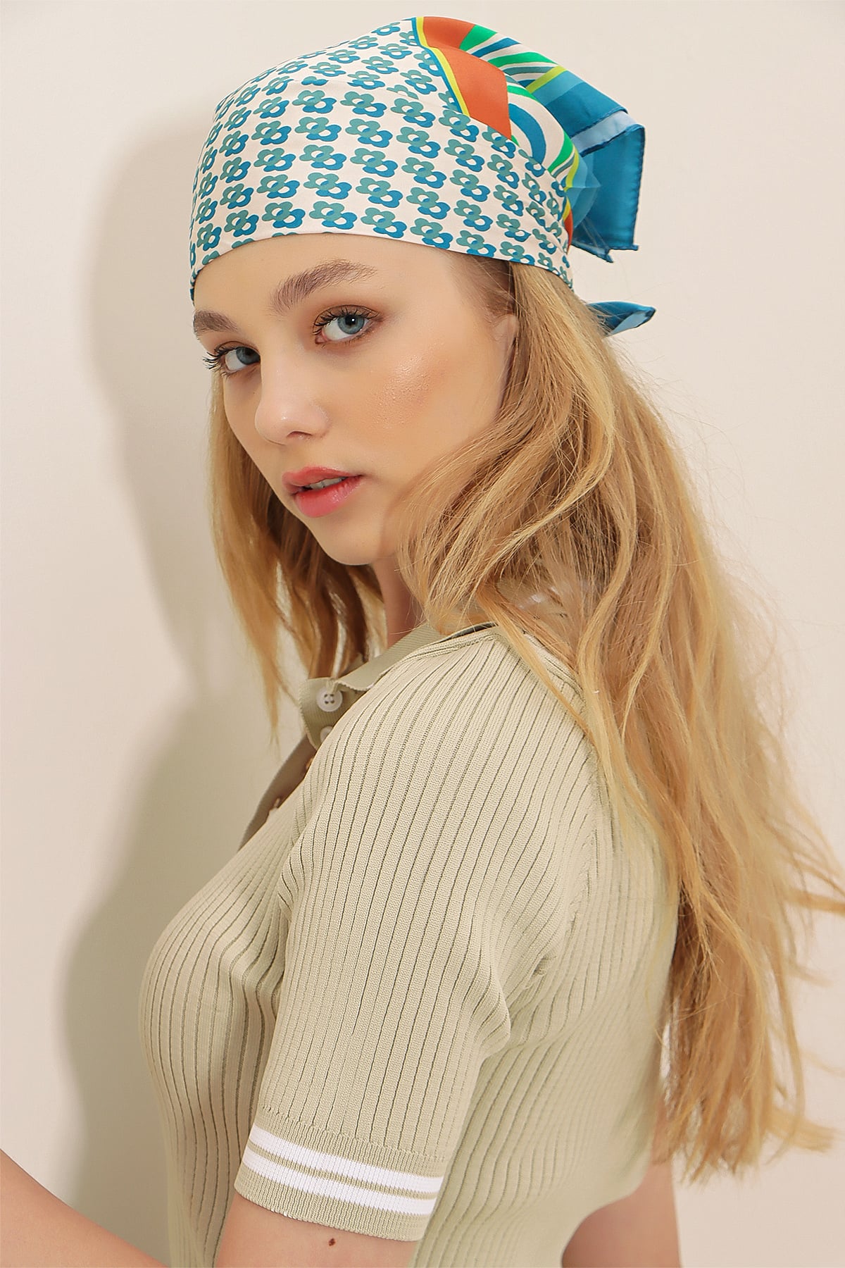 Saç Aksesuarı Bandana - Mavi