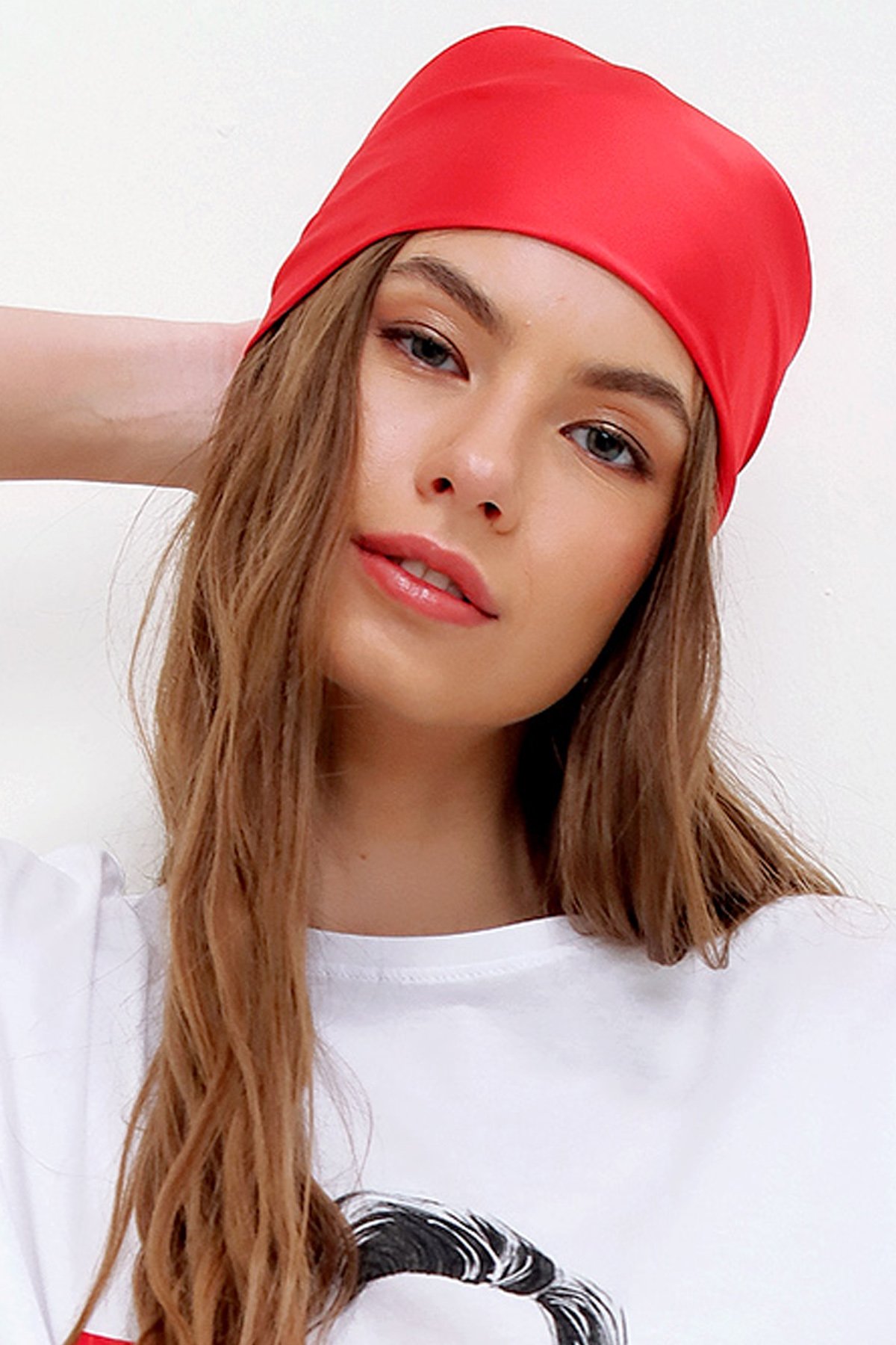 Saten Fular - Kırmızı