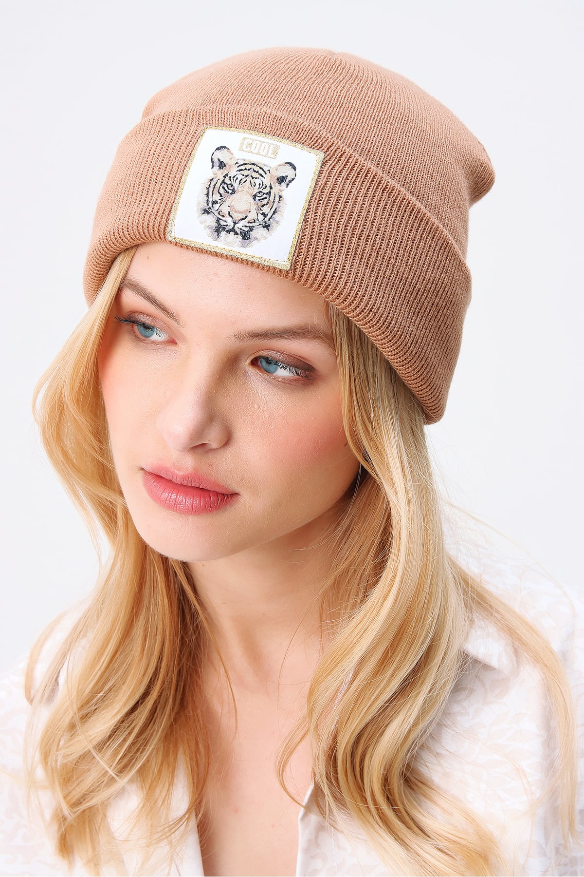 Tıger Nakışlı Bere - Bisküvi