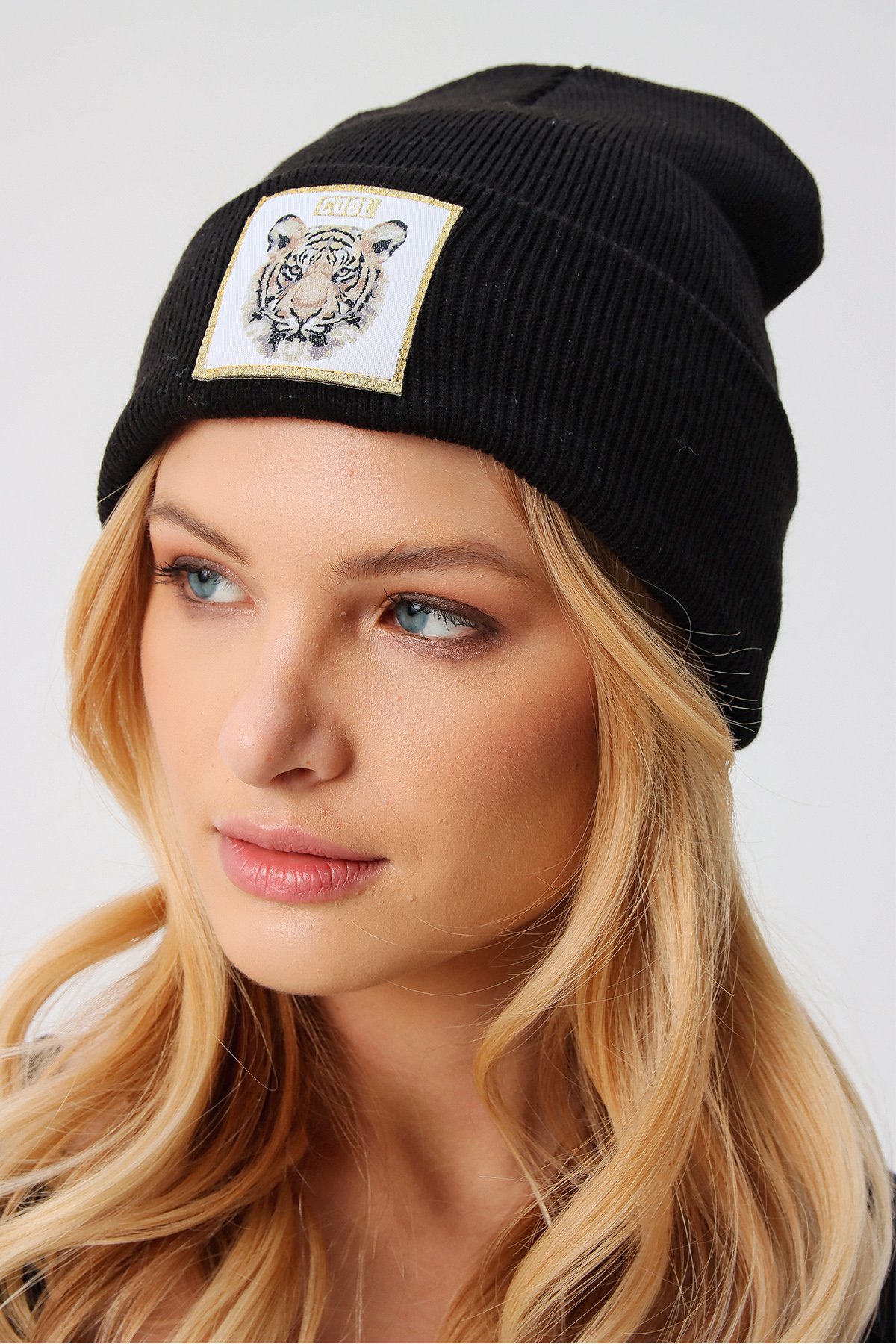 Tıger Nakışlı Bere - Siyah