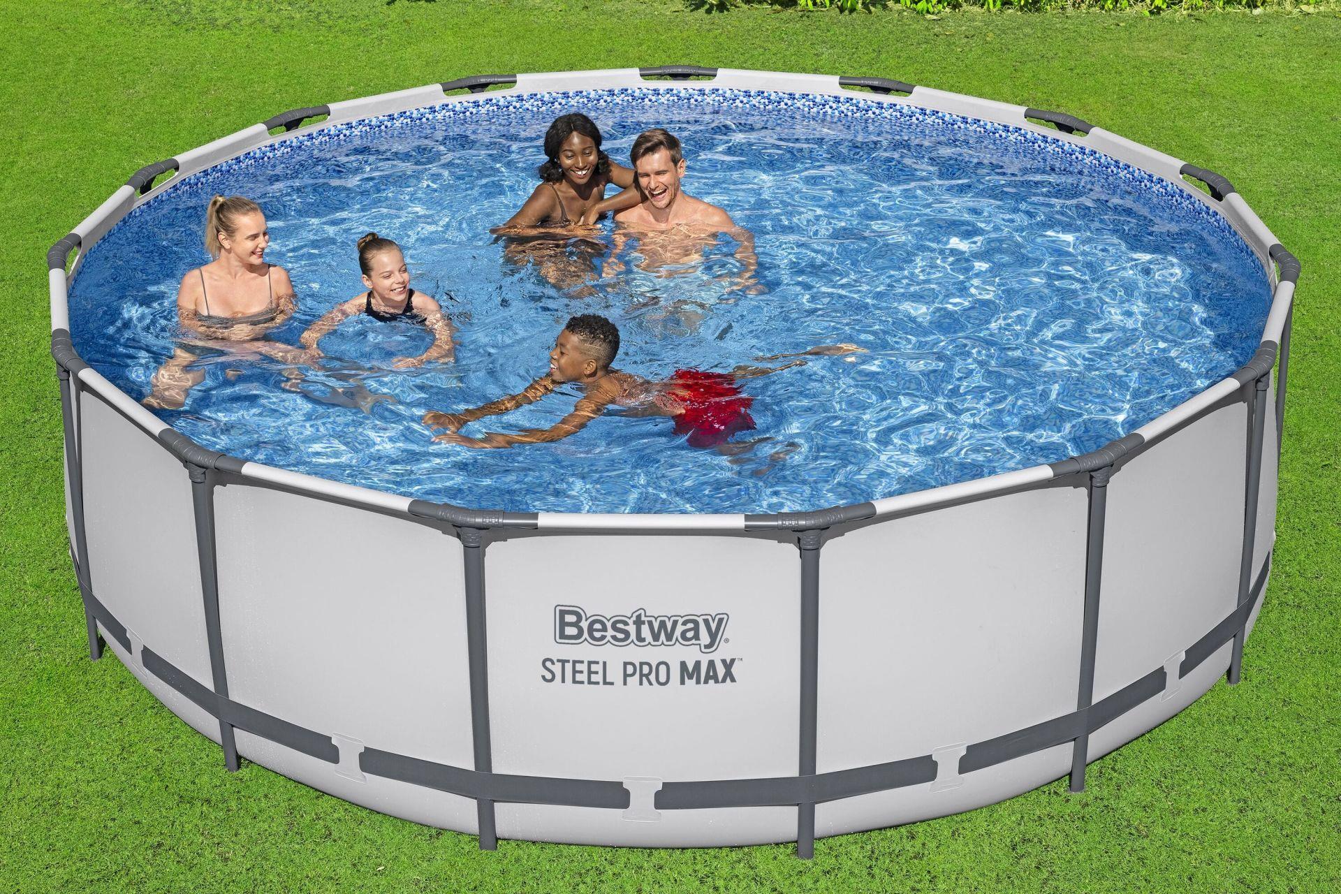 Bestway® 56438 Steel Pro MAX™ Prefabrik Yer Üstü Havuz Seti 4,57 m x 1,22 m