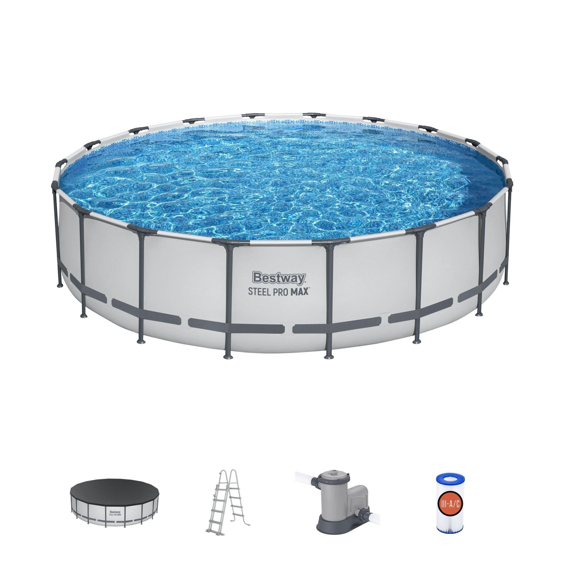 Bestway® 56462 Steel Pro MAX™ Prefabrik Yer Üstü Havuz Seti 5,49 m x 1,22 m