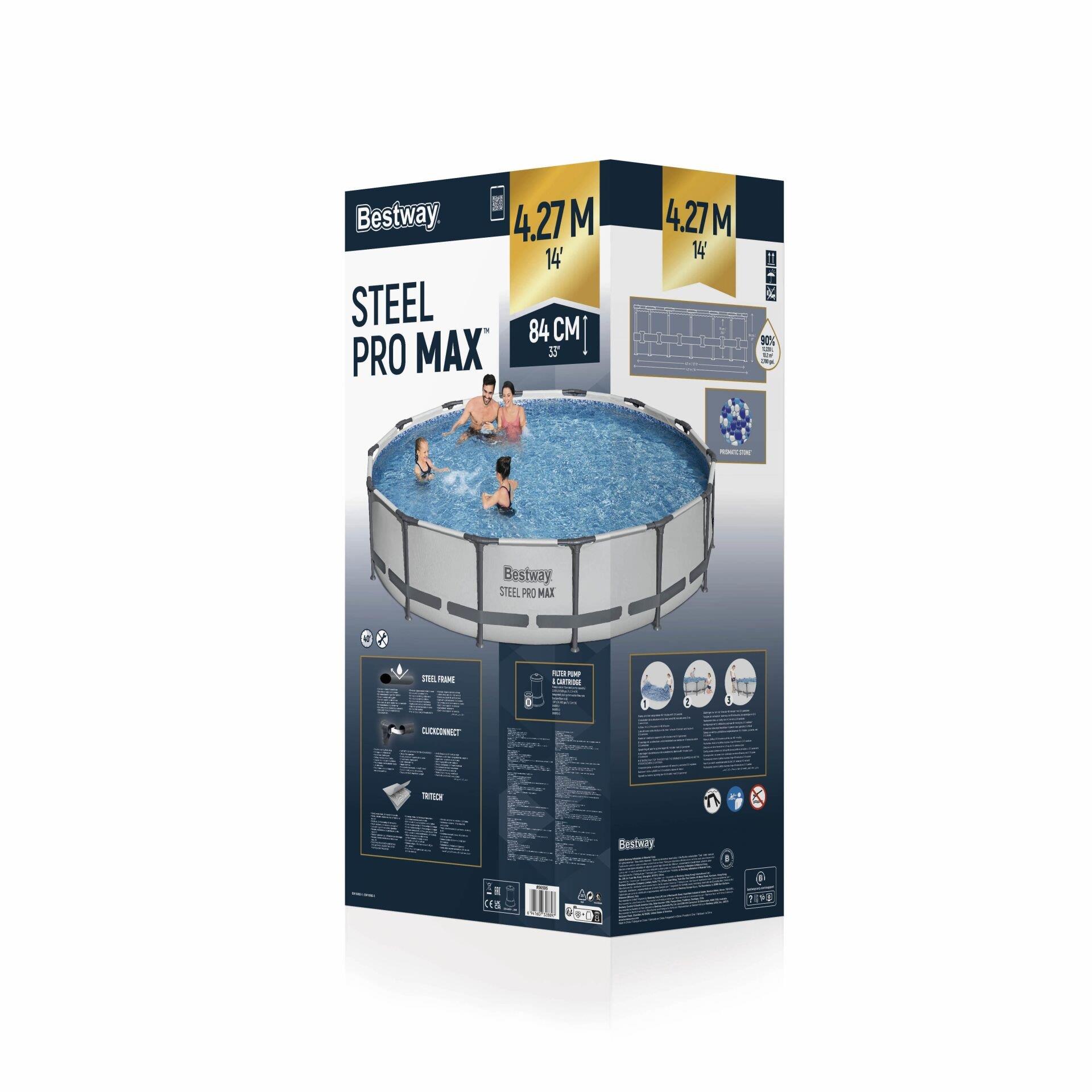 Bestway® 56595 Steel Pro MAX™ Prefabrik Yer Üstü Havuz Seti 4,27 m x 84 cm