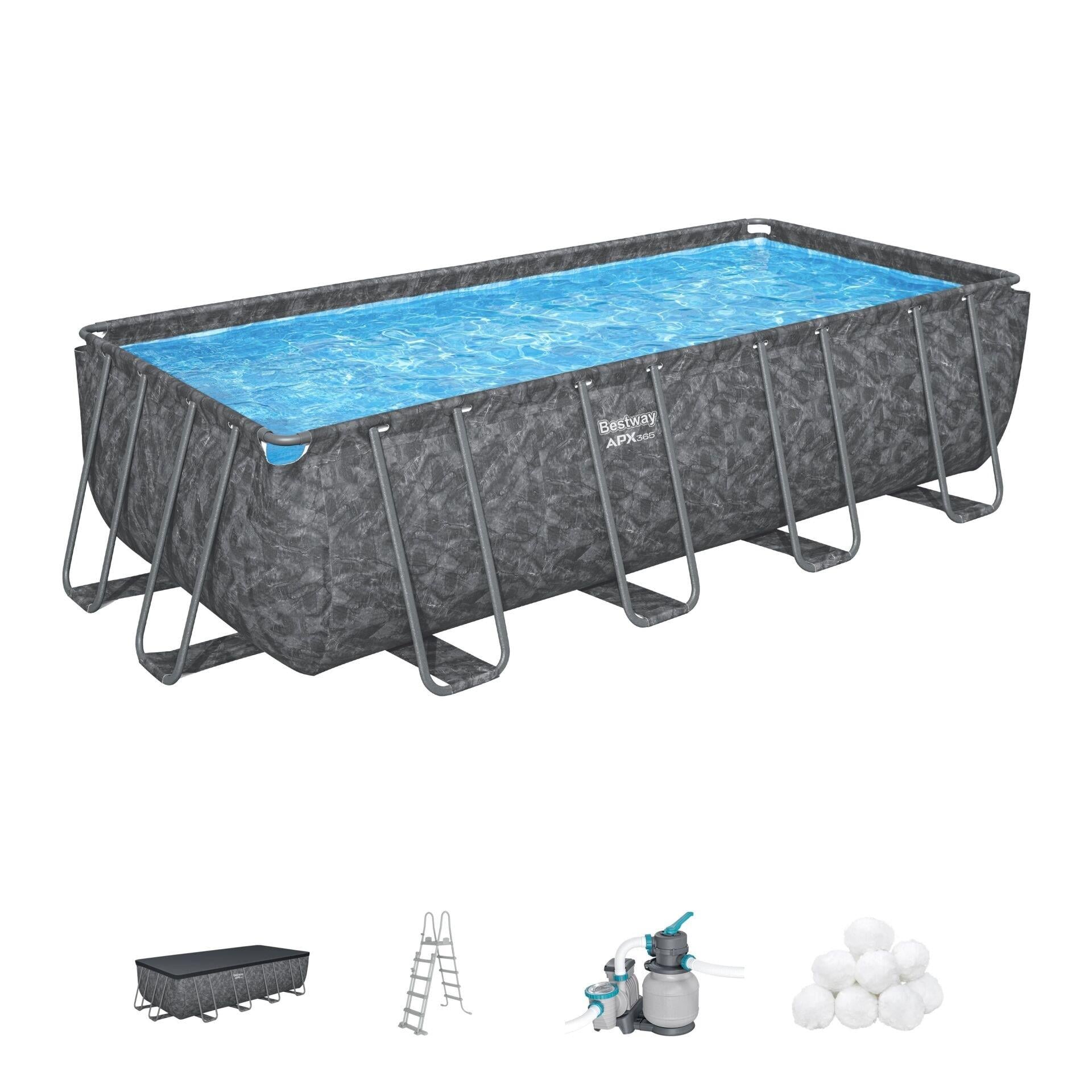 Bestway® APX 365™ 561KA Dikdörtgen Prefabrik Havuz Seti 5,49 m x 2,74 m x 1,32 m