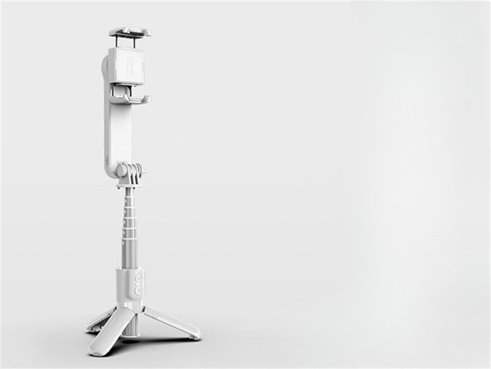  Android iOS Akıllı Telefon için LED Işık Tripod Teleskopik Çubuk El Gimbal Sabitleyici ile L09 Kablosuz Bluetooth Selfie Stick