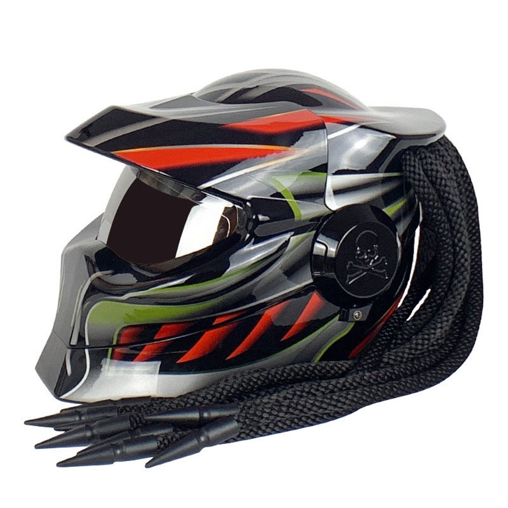  Retro Harley Kask Kırmızı 