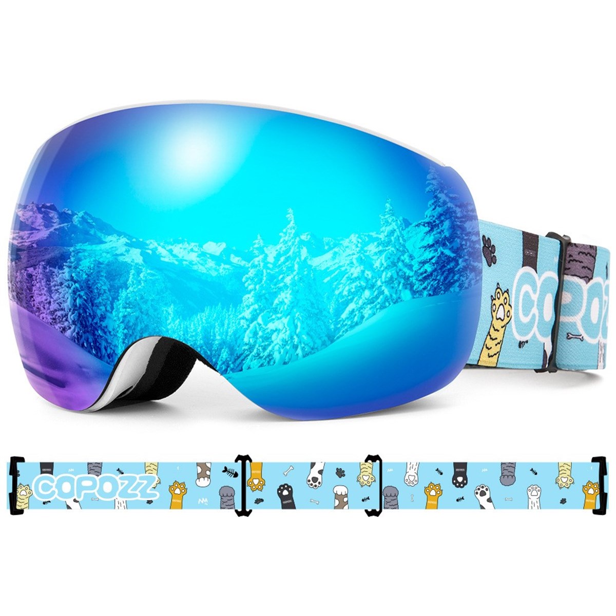  Tcherchi UV Korumalı Manyetik Kayak Gözlüğü