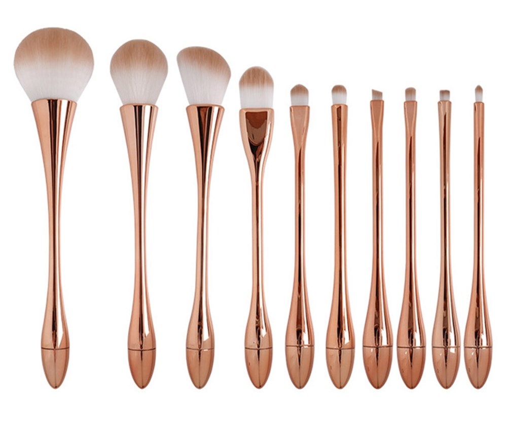 10 parça makyaj fırça seti