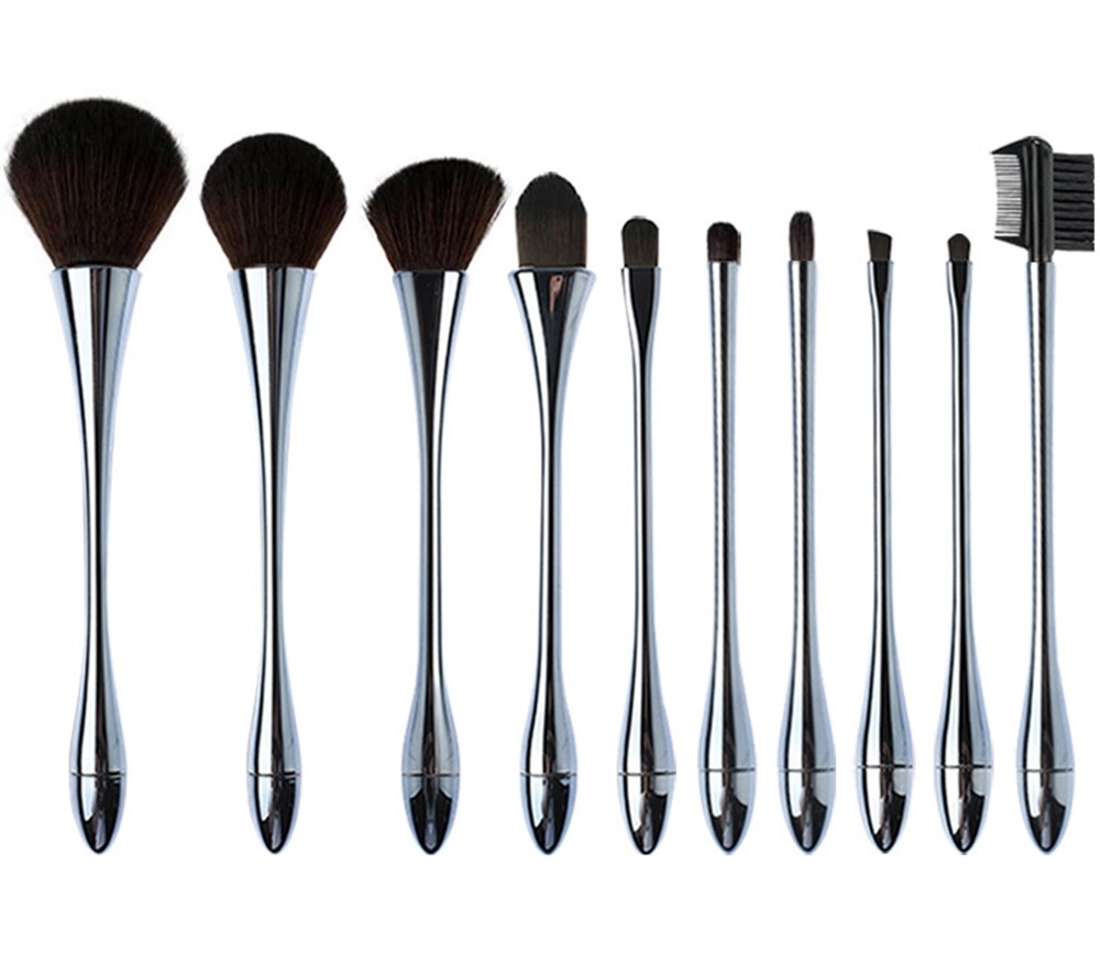 10 parça makyaj fırça seti