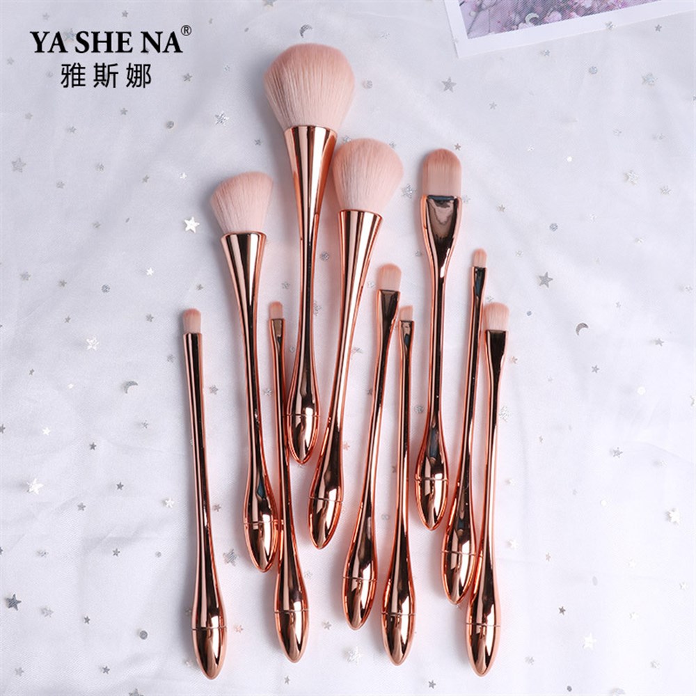 10 parça makyaj fırça seti