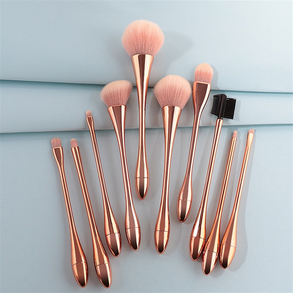 10 parça makyaj fırça seti