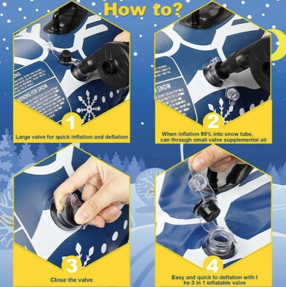 120 Cm Pvc Kalınlaşmış Şişme Kızak Kar Tanesi Outdoor Kızak 001