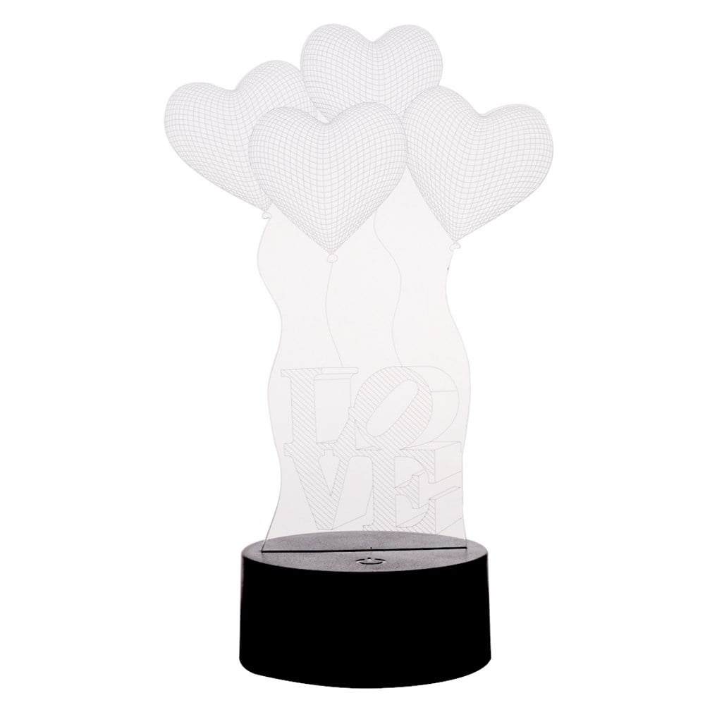 3D Akrilik Dekoratif Masa Lambası - Balon Desen