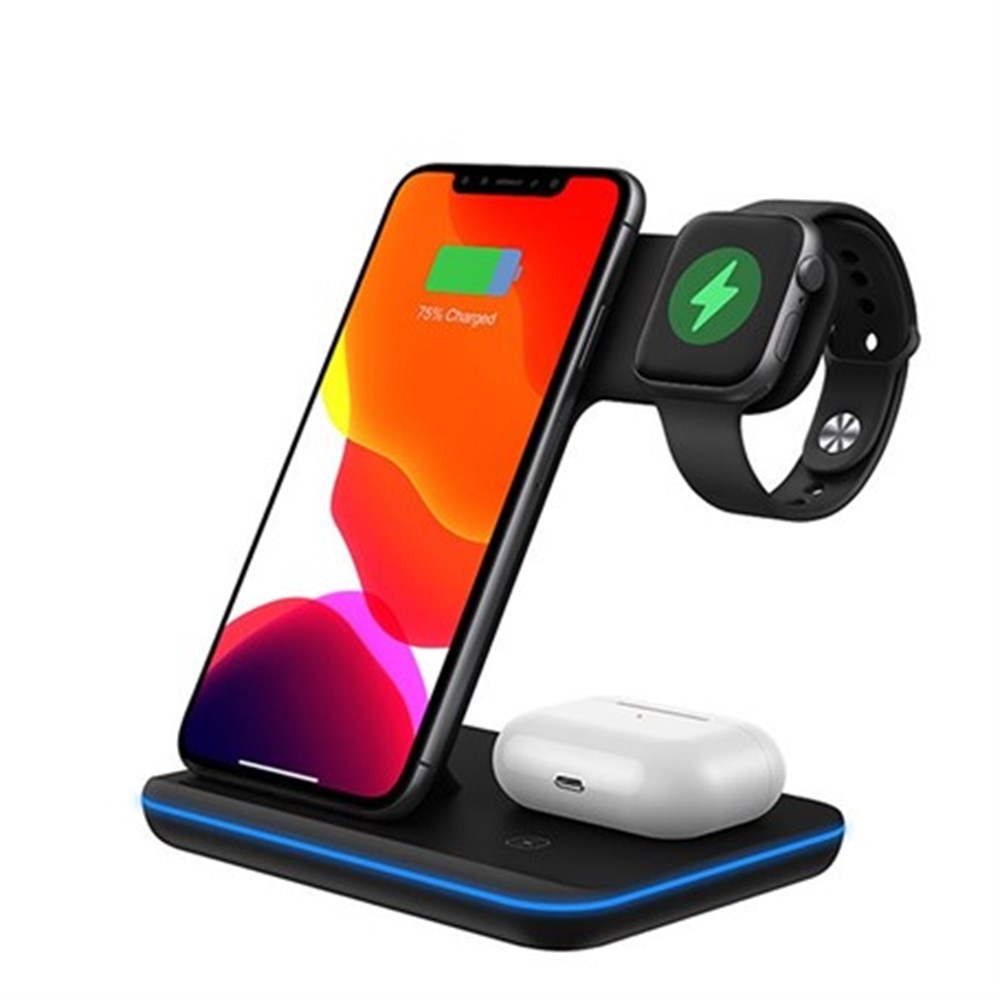 3'ü 1 Arada Kablosuz Hızlı Şarj Cihazı