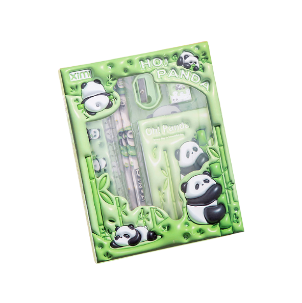 6 Parça Karikatür Kırtasiye Seti - Kurşun Kalem, Silgi, Kalemtıraş, Cetvel Ve Defter İle İdeal Okula Dönüş Hediyesi.78x14cm