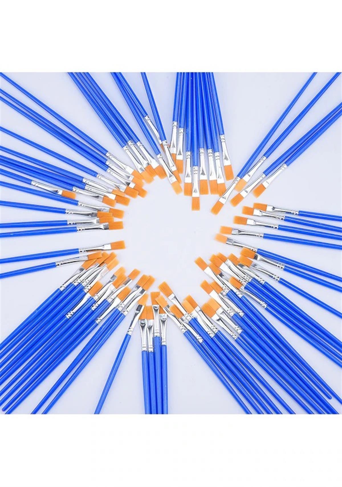 60 Adet Düz Boya Fırçaları