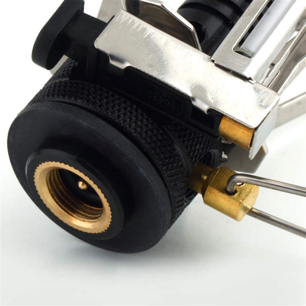 Açık Piknik Bütan Gaz Brülörü Taşınabilir Kamp Mini Çelik Soba Başlığı Siyah