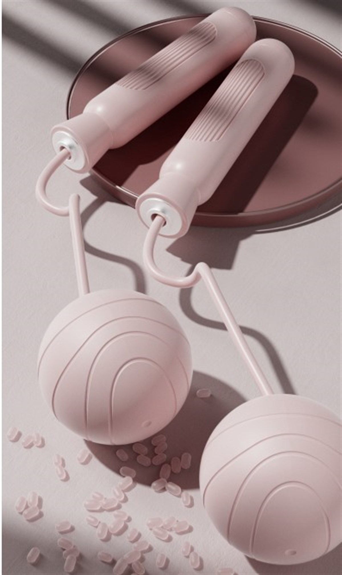 Ağırlık Taşıyan İp Atlama İpi Kapalı ve Açık Alan Sporları İçin Çift Kullanımlı İp (İp+Ağırlık)