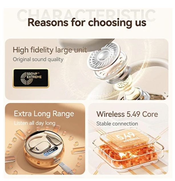 AI Akıllı Çeviri M76 Evrensel Kablosuz Gürültü Azaltma Bluetooth Kulaklık