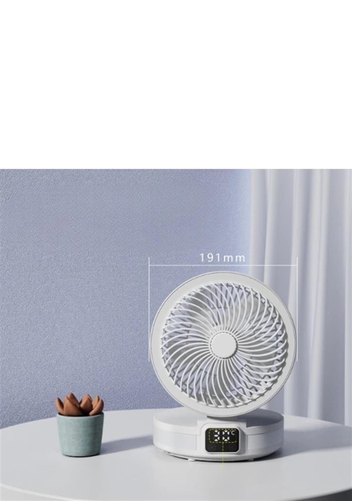 Akıllı Şarjlı Taşınabilir Masaüstü Duvara Monte Difüzör Masa Lambalı Vantilatör