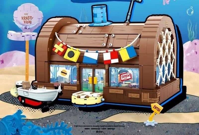 AREA-X Krusty Krab SpongeBob SquarePants, Süngerbob Restoran LEGO Yapı Seti